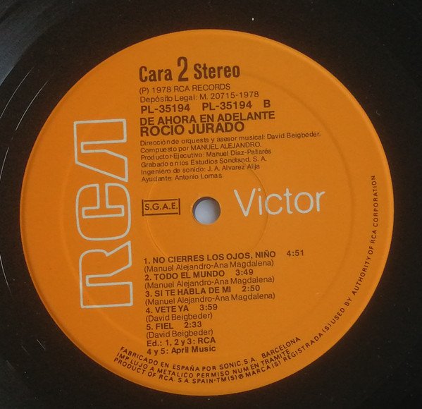 Ballad, Flamenco, LP, Rocio Jurado | Historia Nuestra