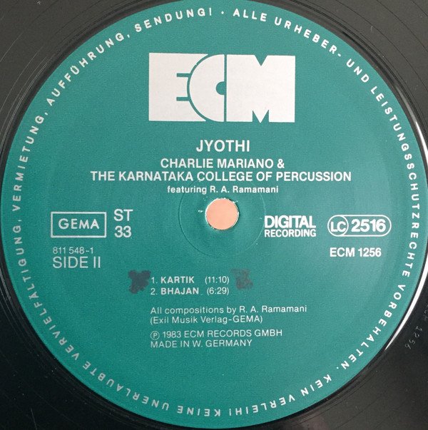 Charlie Mariano & The Karnataka College Of Percussion* Featuring R. A. Ramamani*, Contemporary Jazz, LP | Historia Nuestra