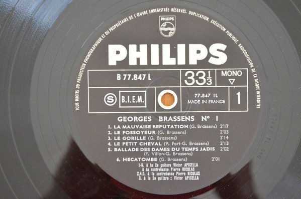 Chanson, Georges Brassens, LP | Historia Nuestra