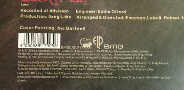 Emerson, Lake & Palmer, LP, Prog Rock | Historia Nuestra