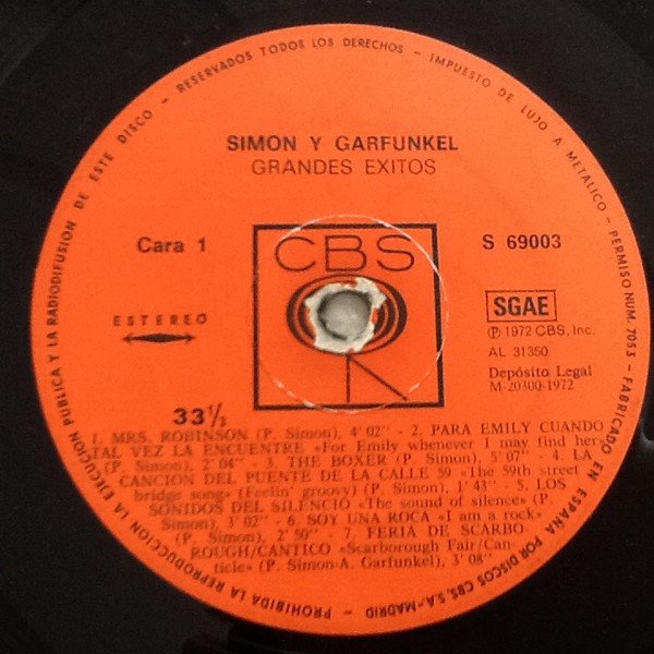 Classic Rock, Folk Rock, LP, Simon & Garfunkel | Historia Nuestra