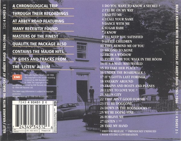 Beat, Billy J. Kramer With The Dakotas*, CD, Pop Rock | Historia Nuestra