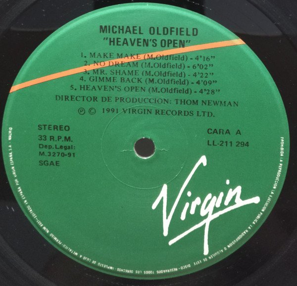 Ambient, LP, Michael Oldfield*, Pop Rock | Historia Nuestra