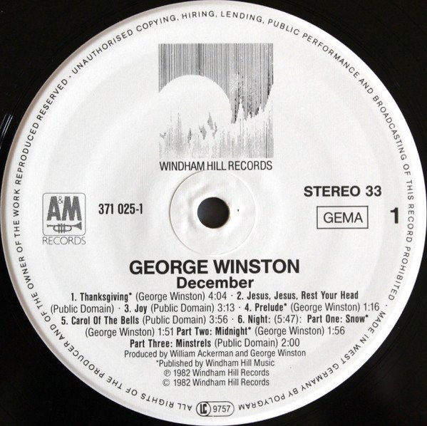 Contemporary, George Winston, Holiday, LP | Historia Nuestra