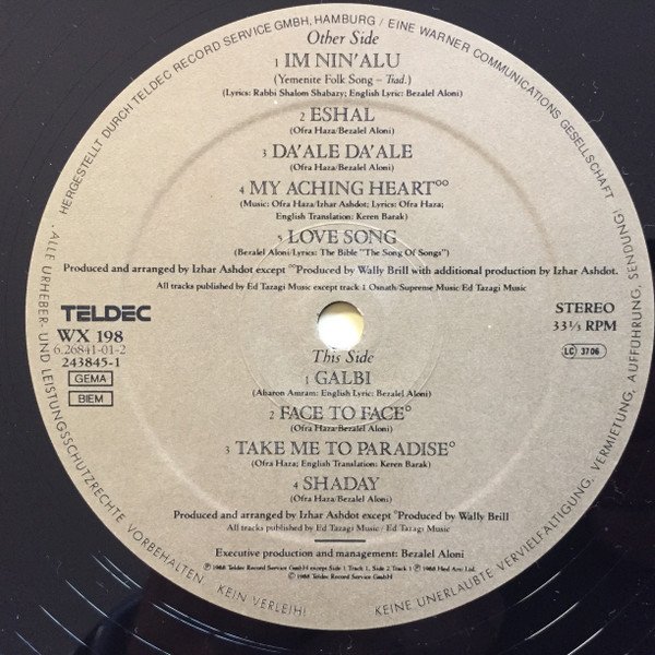 LP, Ofra Haza, Synthpop | Historia Nuestra