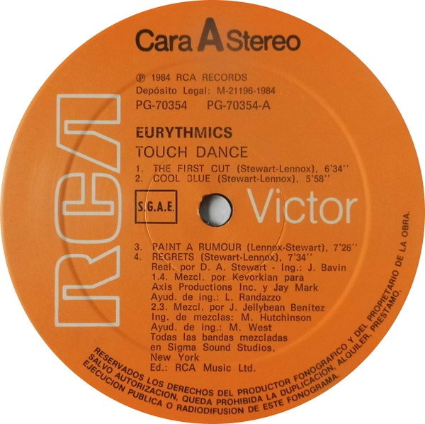 Eurythmics, LP, Synthpop | Historia Nuestra