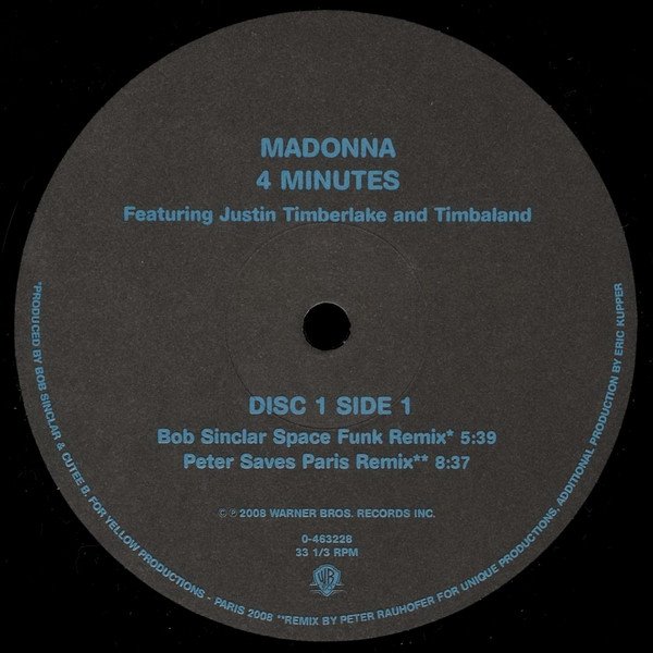 12 inch, Contemporary RB, House, Madonna Featuring Justin Timberlake And Timbaland | Historia Nuestra