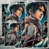 Mikasa Ackerman Attack on Titan Manga Acción Poster, Mikasa Ackerman Attack on Titan-El Póster Personalizado, Historia Nuestra