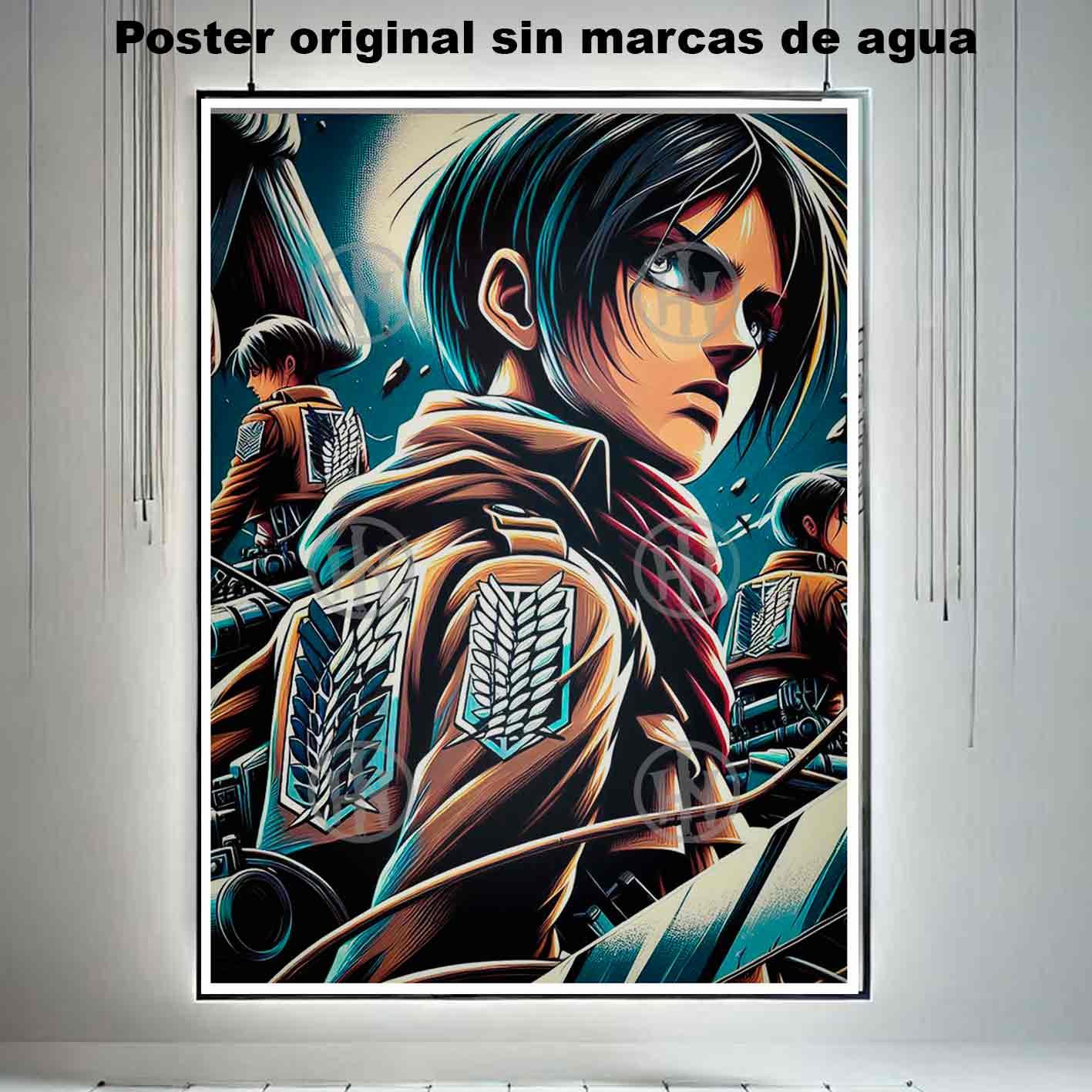 Mikasa Ackerman Attack on Titan Manga Acción Poster, Mikasa Ackerman Attack on Titan-El Póster Personalizado, Historia Nuestra