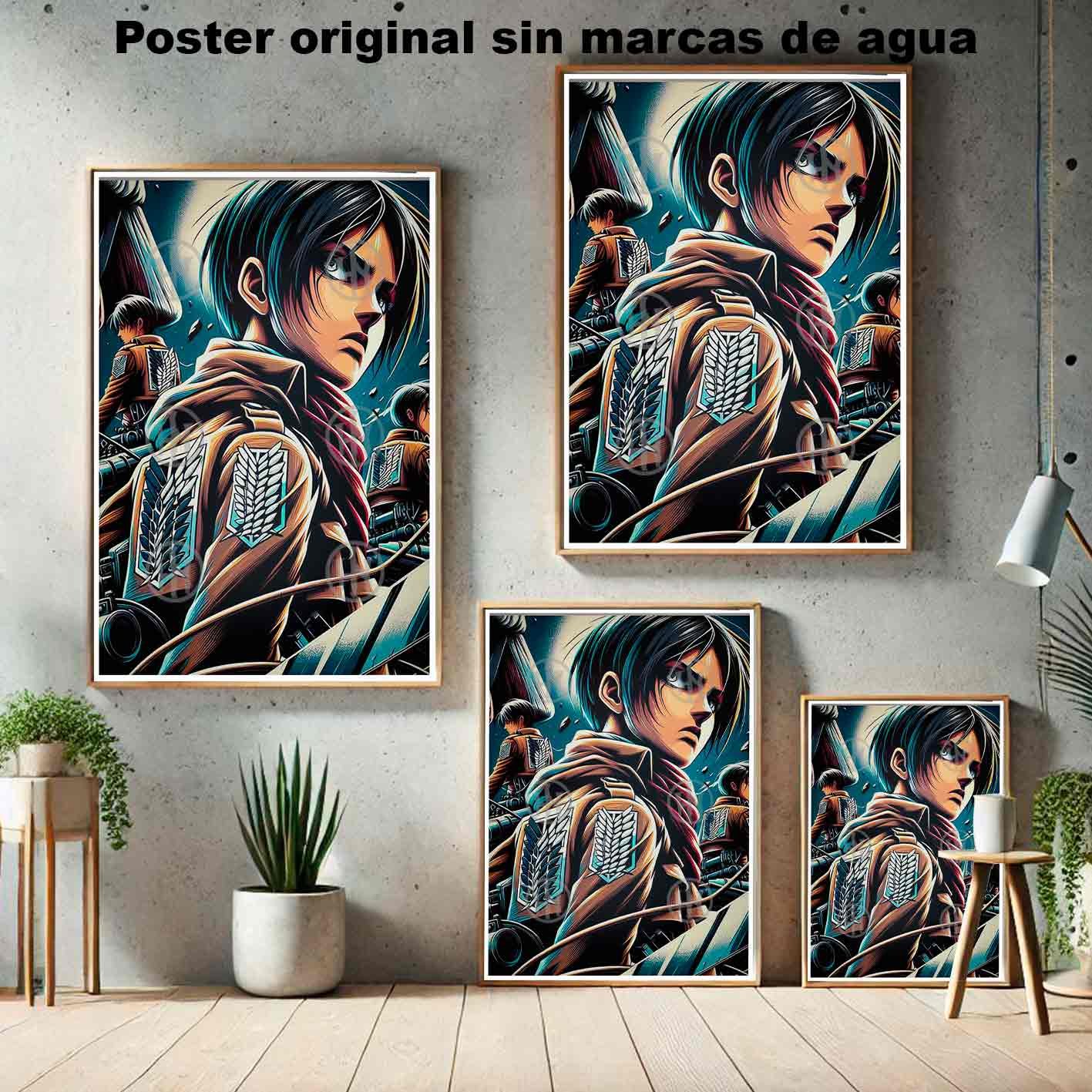 Mikasa Ackerman Attack on Titan Manga Acción Poster, Mikasa Ackerman Attack on Titan-El Póster Personalizado, Historia Nuestra