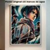 Mikasa Ackerman Attack on Titan Manga Acción Poster, Mikasa Ackerman Attack on Titan-El Póster Personalizado, Historia Nuestra
