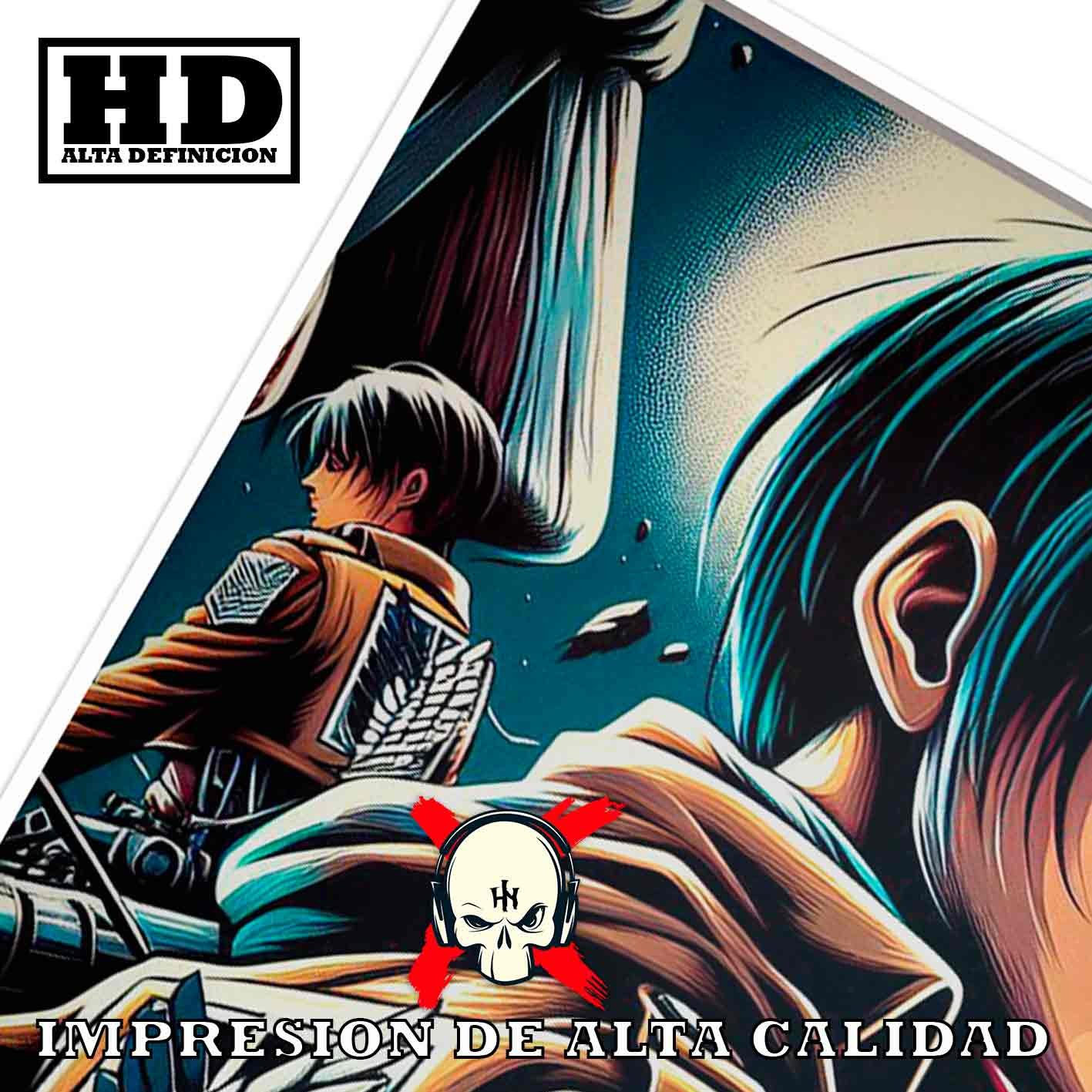 Mikasa Ackerman Attack on Titan Manga Acción Poster, Mikasa Ackerman Attack on Titan-El Póster Personalizado, Historia Nuestra