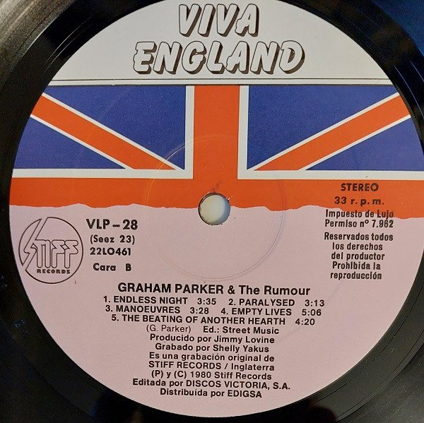 Graham Parker And The Rumour, LP | Historia Nuestra
