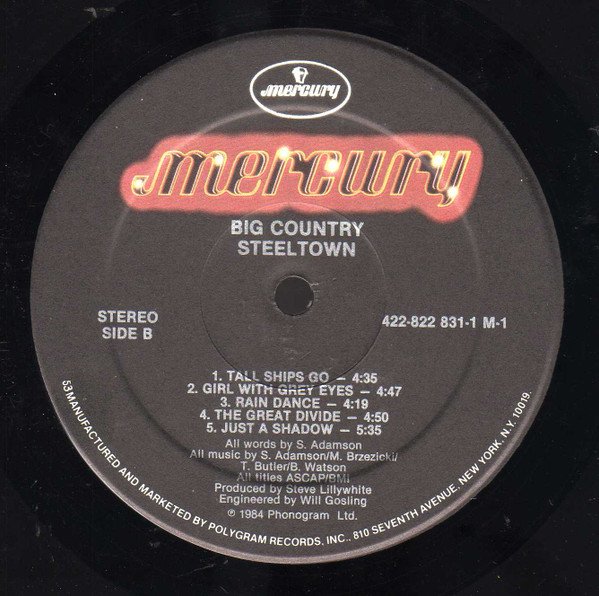 Alternative Rock, Big Country, Celtic, LP, New Wave | Historia Nuestra