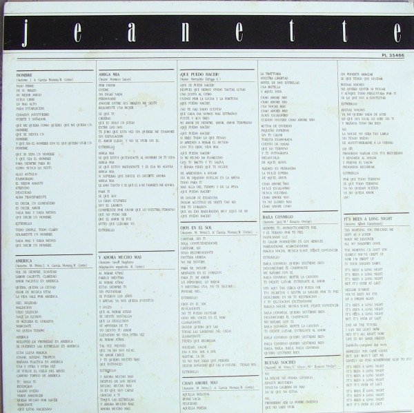 Ballad, Jeanette, LP | Historia Nuestra