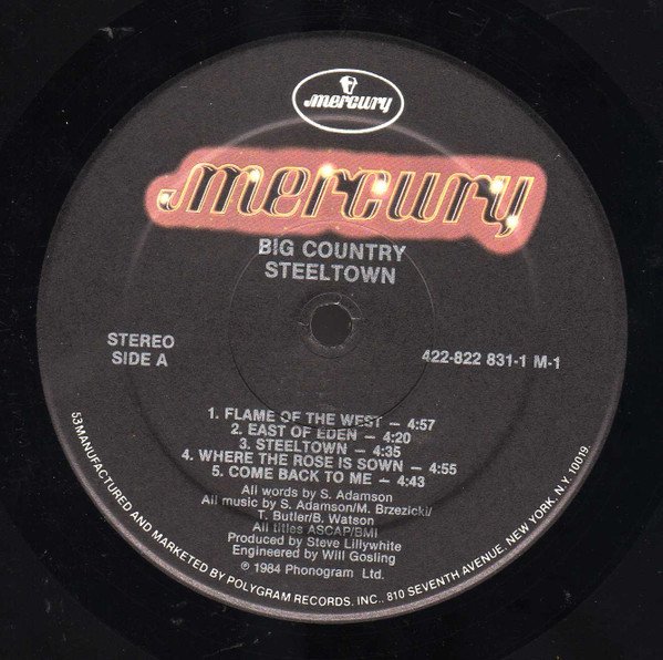 Alternative Rock, Big Country, Celtic, LP, New Wave | Historia Nuestra