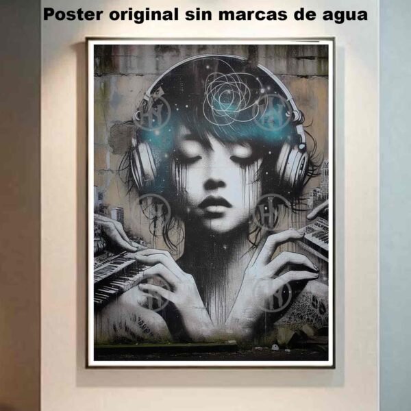Mural Tatuajes Street Art Poster de Historia Nuestra, Mural-El Póster Personalizado, Historia Nuestra