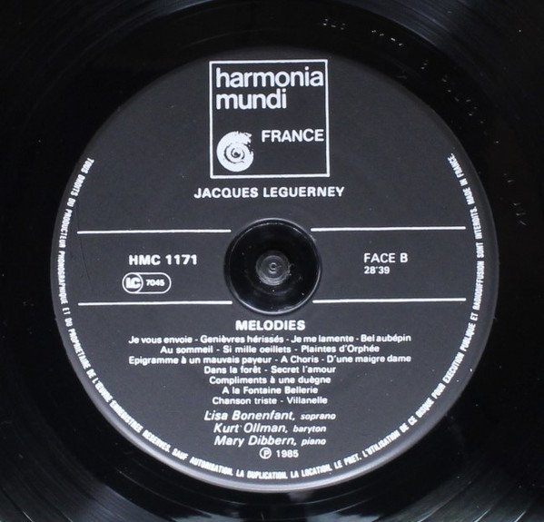 Impressionist, Jacques Leguerney, LP, NeoRomantic | Historia Nuestra