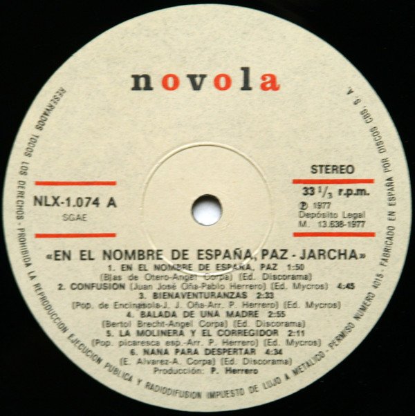Folk, Jarcha, LP | Historia Nuestra