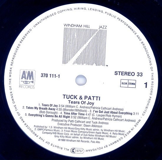 Ballad, Contemporary Jazz, JazzFunk, LP, Soul, SoulJazz, Tuck & Patti, Vocal | Historia Nuestra