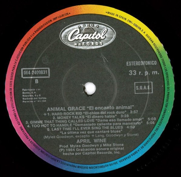 April Wine, Hard Rock, LP | Historia Nuestra