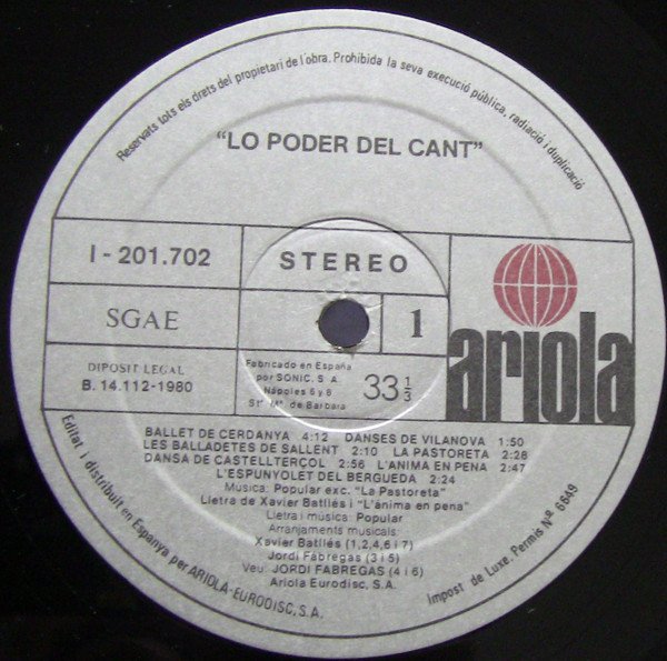 Catalan Music, Folk, Jordi Fàbregas / Xavier Batllés / Josep Cabré I L'Harmònica Brava*, LP | Historia Nuestra
