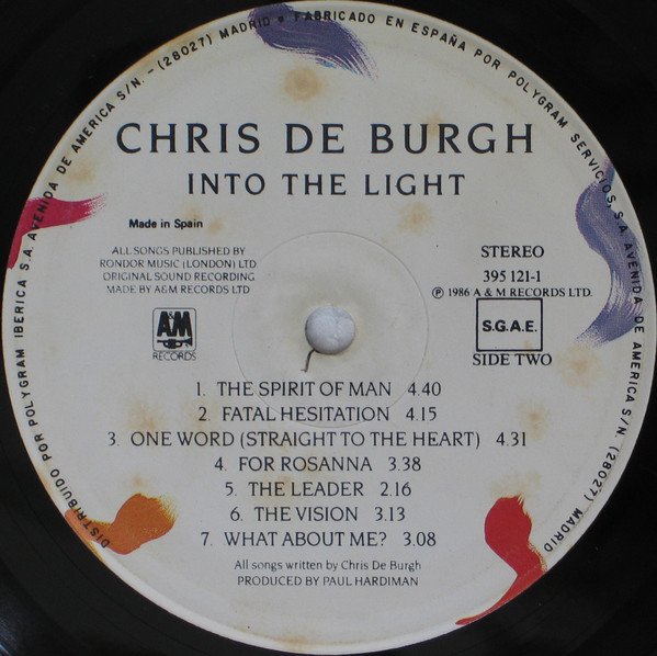 Chris de Burgh, LP, Pop Rock, Soft Rock | Historia Nuestra