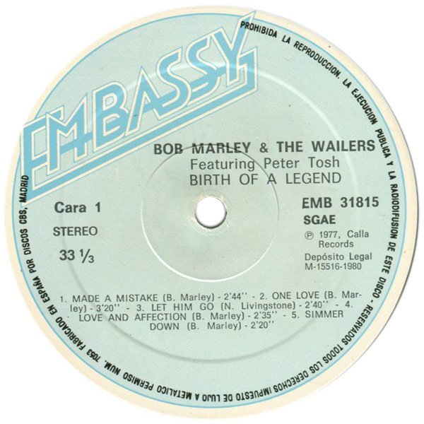 Bob Marley & The Wailers, LP, Reggae, Ska | Historia Nuestra