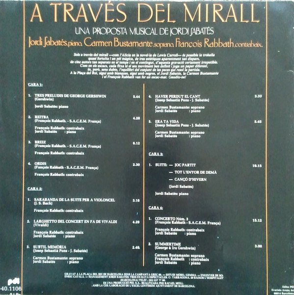 Contemporary, Jordi Sabates / Carmen Bustamante / François Rabbath, LP, NeoClassical | Historia Nuestra