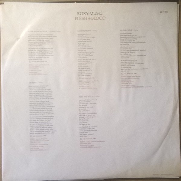 LP, Pop Rock, Roxy Music | Historia Nuestra