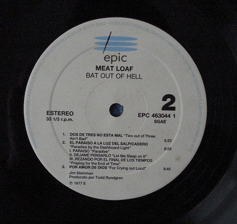 LP, Meat Loaf, Pop Rock | Historia Nuestra