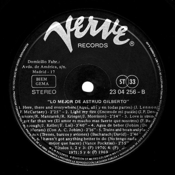 Astrud Gilberto, Bossanova, LP | Historia Nuestra