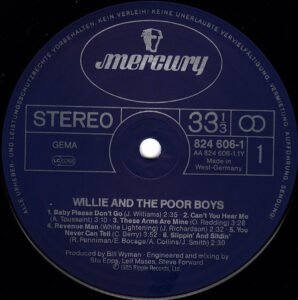 Blues Rock, LP, Willie And The Poor Boys | Historia Nuestra