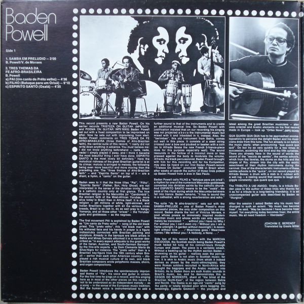 Baden Powell, Bossanova, Latin Jazz, LP, MPB, Samba | Historia Nuestra