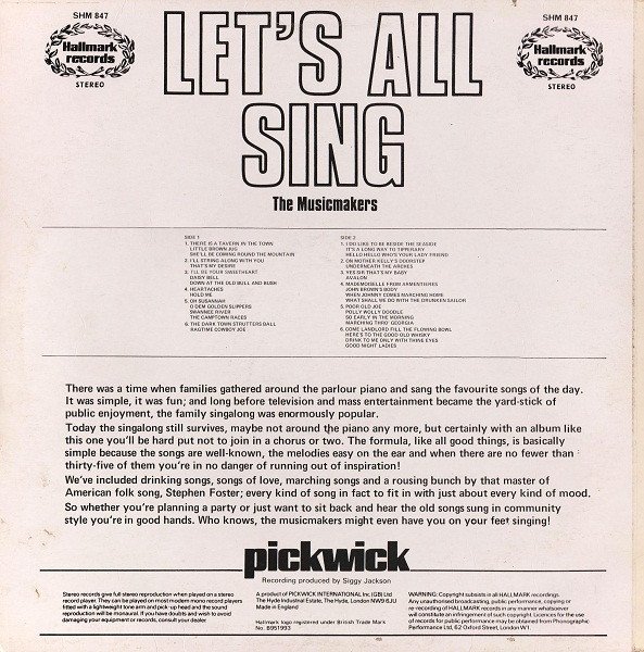 Country, Easy Listening, Folk, LP, The Musicmakers | Historia Nuestra