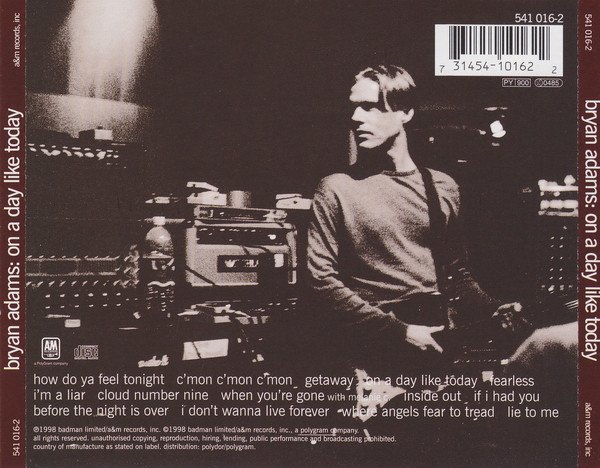 Bryan Adams, CD, Pop Rock | Historia Nuestra