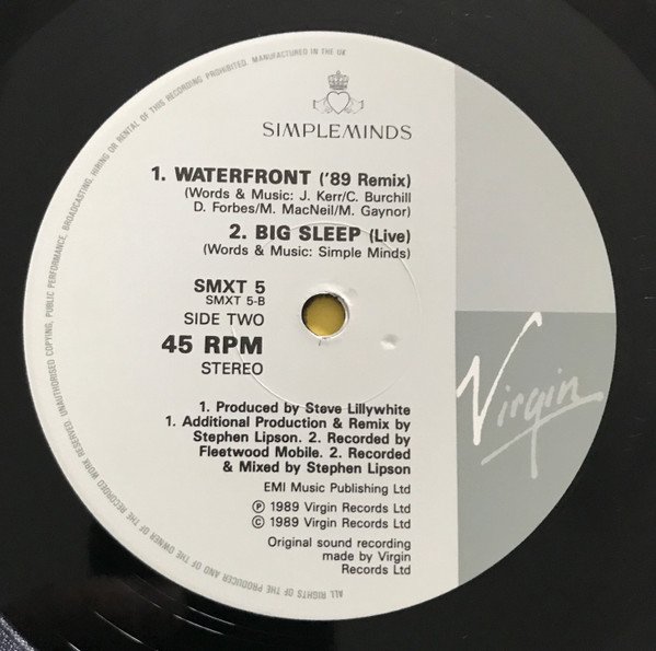12 inch, Alternative Rock, New Wave, Simple Minds | Historia Nuestra