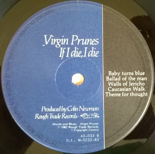 Darkwave, Goth Rock, LP, Virgin Prunes | Historia Nuestra