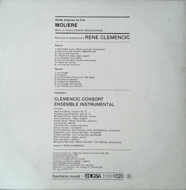 Baroque, LP, Renaissance, René Clemencic, Soundtrack | Historia Nuestra