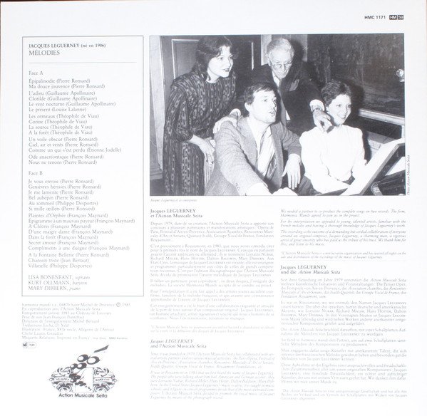 Impressionist, Jacques Leguerney, LP, NeoRomantic | Historia Nuestra