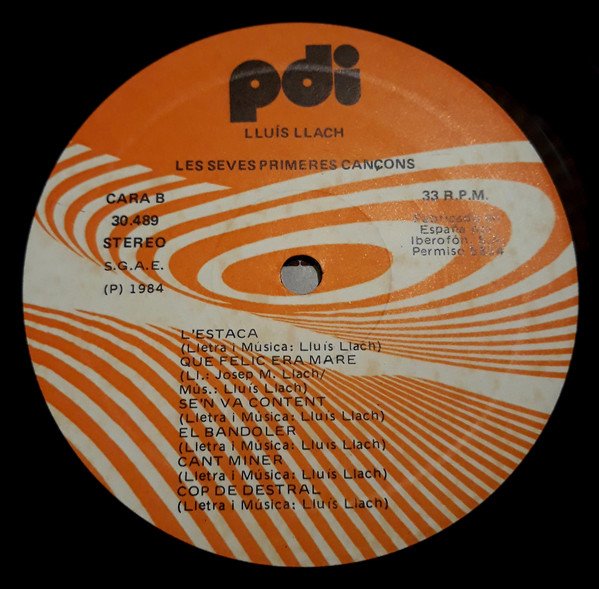 Catalan Music, Folk Rock, Lluís Llach*, LP, Nueva Cancion | Historia Nuestra