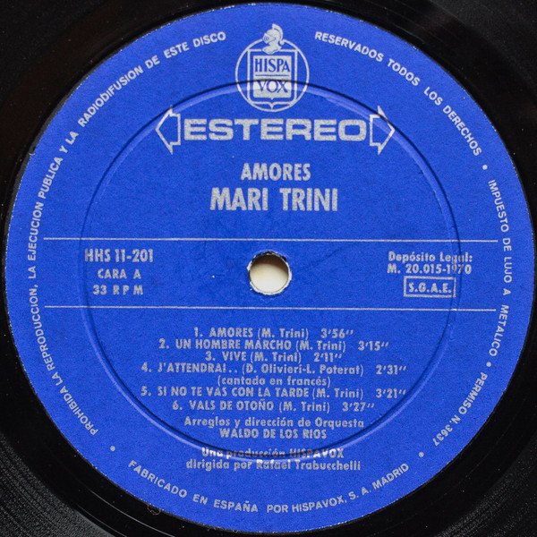 Ballad, Folk, LP, Mari Trini, Vocal | Historia Nuestra