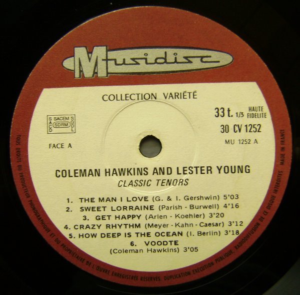 Coleman Hawkins And Lester Young, LP, Swing | Historia Nuestra