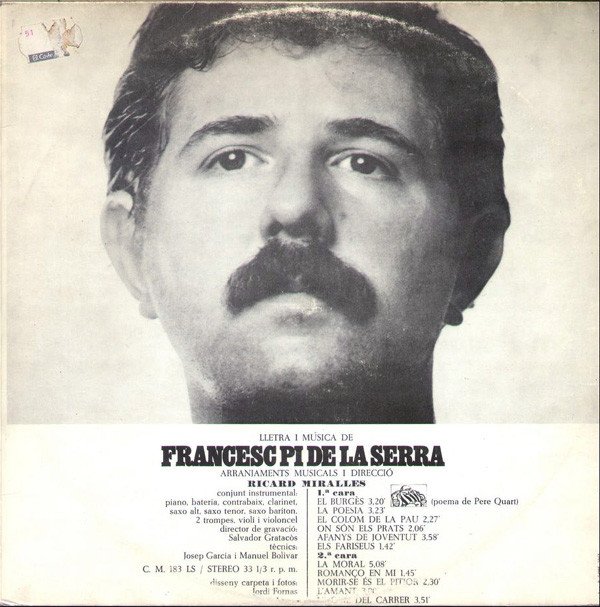Catalan Music, Francesc Pi De La Serra, LP, Nueva Cancion | Historia Nuestra
