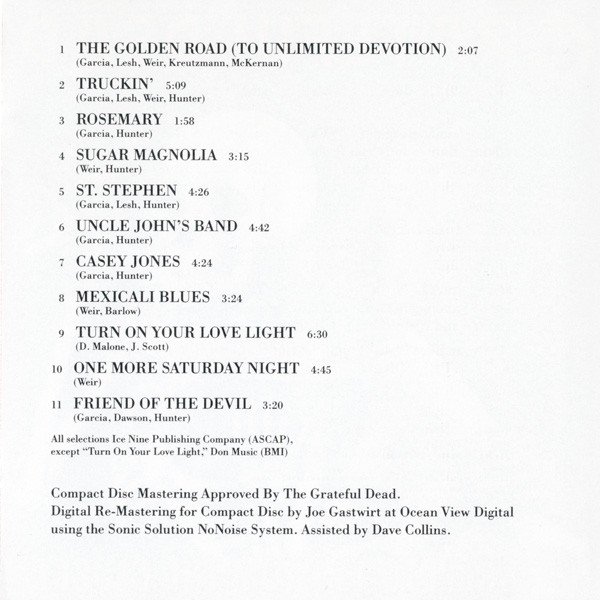 CD, Classic Rock, Country Rock, Folk Rock, Grateful Dead* | Historia Nuestra