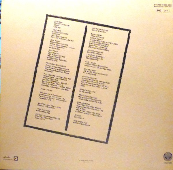 Genesis, LP, Pop Rock, Prog Rock | Historia Nuestra