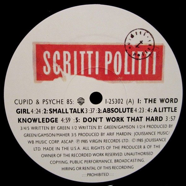 LP, Scritti Politti, Synthpop | Historia Nuestra