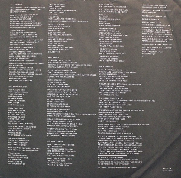 Alternative Rock, Big Country, Celtic, LP, New Wave | Historia Nuestra