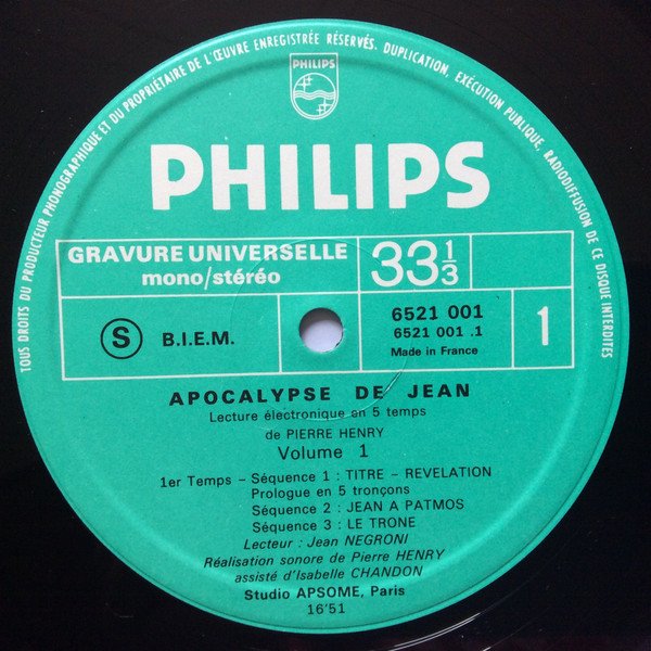 Experimental, LP, Monolog, Musique Concrte, Pierre Henry, Religious | Historia Nuestra