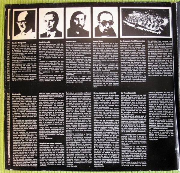 Albert Sardá*, Contemporary, Director: Antoni Ros Marbà*, Jordi Cervelló, Josep Soler - Royal Philharmonic Orchesta Of London*, LP, Modern, Xavier Benguerel | Historia Nuestra